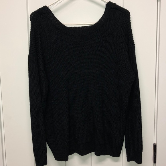 Cut Out Back Detail Sweater - Picture 2 of 3